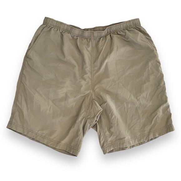 Duluth Trading Co Other - Duluth Trading Co Men's Tan Nylon Shorts Size L Pockets Drawstring Elastic Waist